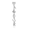 Sterling Silver "Amour" Mono Earring, image 