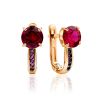 Chic Gold Corundum Earrings, image 