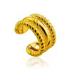 Boho Chic Style Chunky Gilded Silver Ear Cuff The Liquid, image 