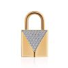 Gold Crystal Padlock Pendant The Roxy, image 