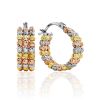 Multicolor Gilded Silver Hoop Earrings The Sparkling, image 