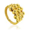 Chic Gilded Silver Beaded Ring The Sparkling, Ring Size: 6.5 / 17, image 
