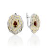 Flamboyant Silver Garnet Earrings, image 