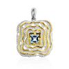 Voluptuous Gilded Silver Topaz Pendant, image 