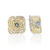 Voluptuous Gilded Silver Topaz Earrings, image 