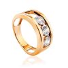 Trendy Gold Crystal Ring SWAROVSKI GEMS, Ring Size: 7 / 17.5, image 