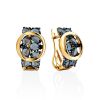 Gorgeous Gold Crystal Earrings, image 