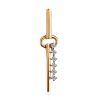 Key Motif Gold Crystal Pendant, image 