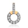 Geometric Design Gold Crystal Pendant, image 