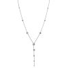 Refined Silver Beaded Tie Necklace The Sparkling, image 