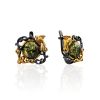 Filigree Design Silver Serpentine Earrings, image 