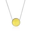 Geometric Silver Amber Necklace The Palazzo, image 
