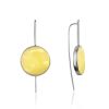 Geometric Silver Amber Earrings The Palazzo, image 