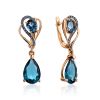 Elegant Gold Topaz Drop Earrings, image 