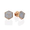 Shimmering Gold Crystal Stud Earrings The Roxy, image 