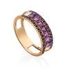 Chic Gold Amethyst Band Ring, Ring Size: 9.5 / 19.5, image 