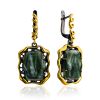 Chic Silver Seraphinite Dangle Earrings, image 