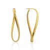 Fashionable Swirling Design Gilded Silver Earrings The Silk, image 
