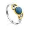 Refined Silver Violane Ring, Ring Size: 7 / 17.5, image 