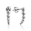 Push Back Post Silver Climber Earrings, image 