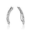 Fashionable Chain Design Silver Climber Earrings, image 