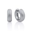 Chunky Matte Silver Hoop Earrings The Silk, image 