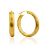 Matte Finish Gilded Silver Hoop Earrings The Silk, image 
