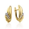 Lustrous Gilded Silver Crystal Earrings, image 