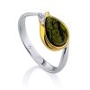 Bicolor Gilded Silver Serpentine Ring, Ring Size: 6.5 / 17, image 