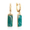 Boho Chic Style Gilded Silver Amazonite Earrings, image 