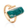 Boho Chic Style Gilded Silver Amazonite Ring, Ring Size: 7 / 17.5, image 