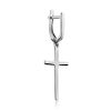 Silver Cross Mono Earring, image 