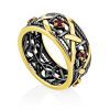 Woven Celtic Design Silver Crystal Ring, Ring Size: 5.5 / 16, image 