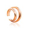 Sleek Rose Plated Silver Double Cuff The Liquid, image 