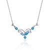 Dainty Silver Topaz Necklace, image 