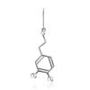 Silver Dopamine Molecule Mono Earring Hippocrates, image 