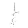 Silver Acetylcholine Molecule Mono Earring Hippocrates, image 