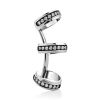 Shimmering Silver Crystal Ear Cuff, image 