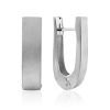 Loop Motif Matte Silver Earrings, image 