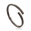 Blackened Silver Bangle Bracelet The Silk, image 