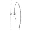 Trendy Silver Hook Threader Earrings The Silk, image 