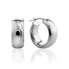 Chunky Silver Hoop Earrings The Silk, image 