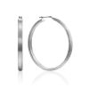 Minimalist Silver Hoop Earrings The Silk, image 