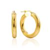 Bold Gilded Silver Hoop Earrings The Silk, image 