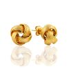 Classy Clew Motif Gilded Silver Stud Earrings The Silk, image 