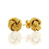 Chic Gilded Silver Stud Earrings The Silk, image 