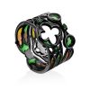 Fabulous Blackened Silver Enamel Stackable Ring The Gothic, Ring Size: 9 / 19, image 