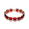 Fashionable Gold Amber Link Bracelet The Sangria, image 