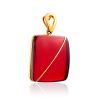 Elegant Geometric Gold Amber Pendant The Sangria, image 