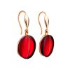 Luminous Gold Amber Fish Hook Earrings The Sangria, image 